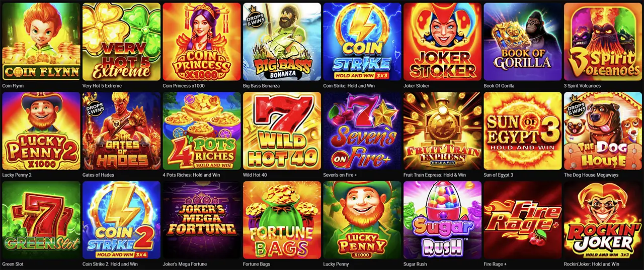 Усі слоти казино Gorilla